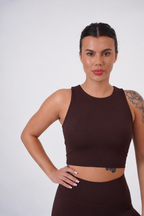 CHOCOLATE BROWN SPORT BRA